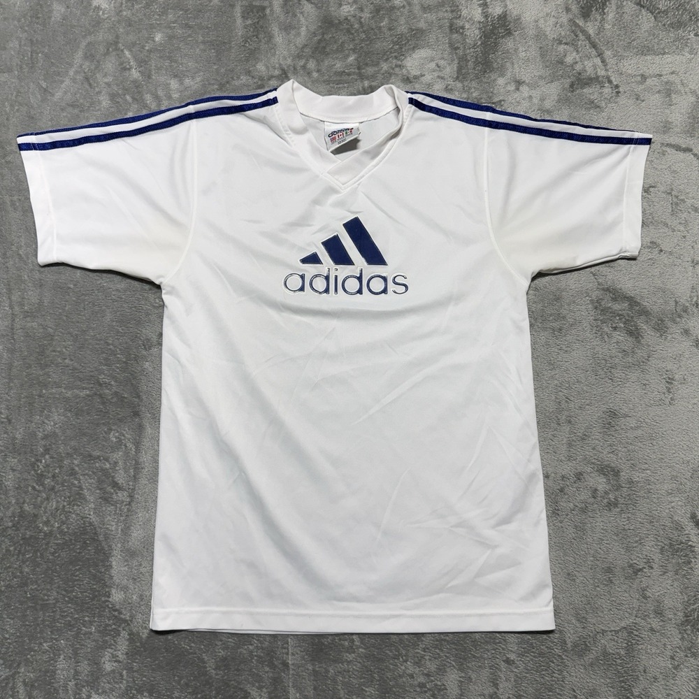 Vintage Adidas Graphic T-Shirt Mens XL Gray Short Sleeve Distressed Faded Logo